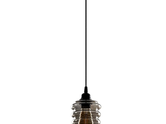 Φωτιστικό Οροφής Smoked 892OPV1864 12x12x119cm 1xE27 40W Black Opviq
