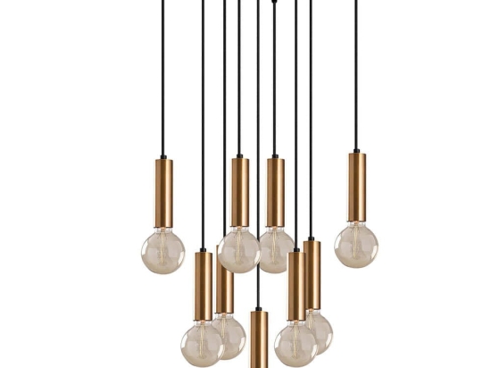 Φωτιστικό Οροφής Tempo 584TTM1327 50x50x136cm 9xE27 40W Gold Opviq