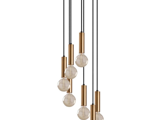 Φωτιστικό Οροφής Tempo 584TTM1329 40x40x136cm 7xE27 40W Gold Opviq