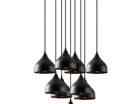 Φωτιστικό Οροφής Tattoo 584TTM1387 63x63x114cm 9xE27 40W Black Opviq