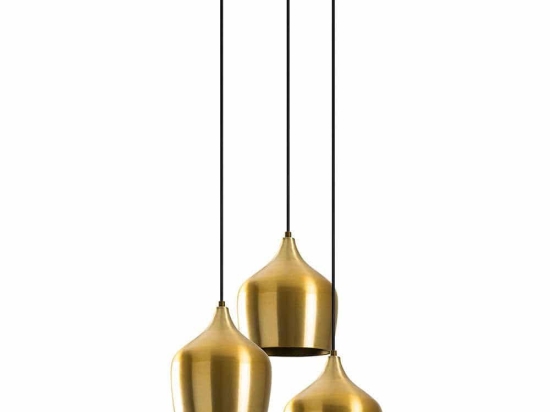 Φωτιστικό Οροφής Dodo 584TTM1403 46x46x124cm 3xE27 40W Black-Gold Opviq