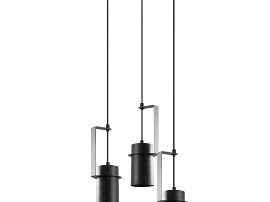 Φωτιστικό Οροφής Spot 584TTM1407 40x40x126cm 3xE27 40W Black Opviq