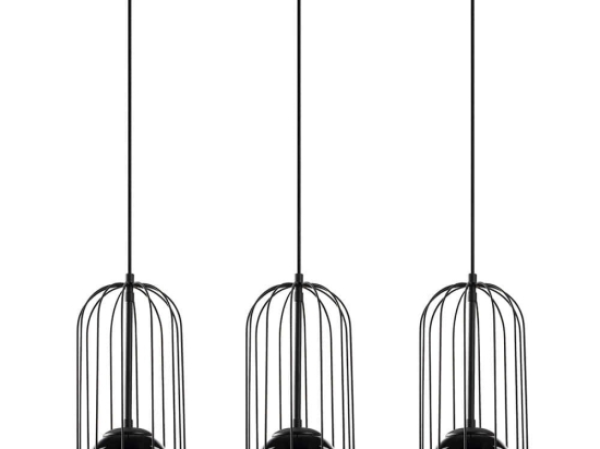 Φωτιστικό Οροφής - Ράγα Tweety 584TTM1413 67x15x139cm 3xE27 40W Black Opviq