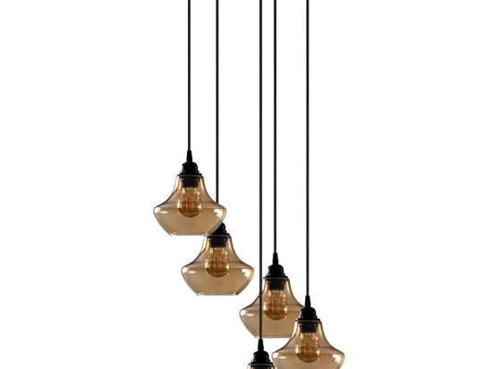 Φωτιστικό Οροφής Gold 892OPV1916 51x51x111cm 5xE27 40W Gold-Black Opviq