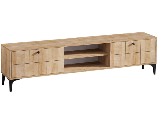Έπιπλο Tηλεόρασης Hera 393MRD1104 180x31x55cm Oak