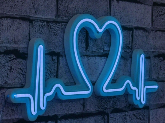 Διακοσμητικό Φωτιστικό Τοίχου Love Rhythm 395NGR1623 51x2x21cm Led 22,6W Blue Wallity