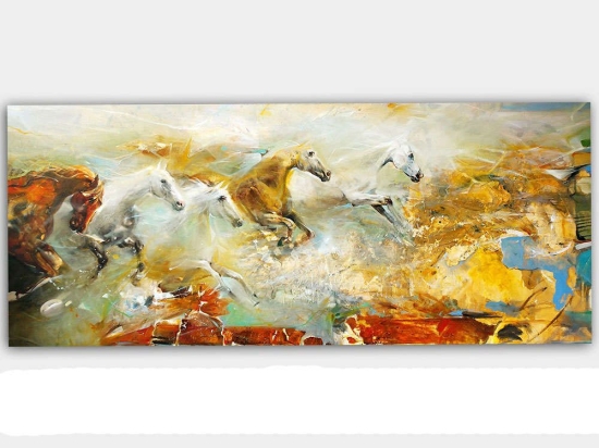 Πίνακας Καμβάς 451ERN1128 120x50cm Multi Wallity Οριζόντιοι Καμβάς