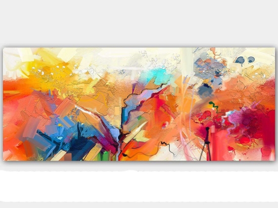 Πίνακας Καμβάς 451ERN1163 120x50cm Multi Wallity Οριζόντιοι Καμβάς