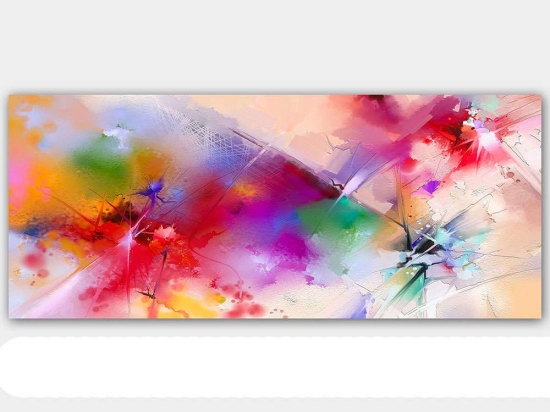 Πίνακας Καμβάς 451ERN1714 120x50cm Multi Wallity Οριζόντιοι Καμβάς