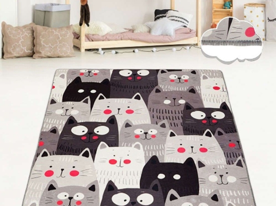 Χαλί Cats Djt Grey-Multi Conceptum Hypnose 80X150cm