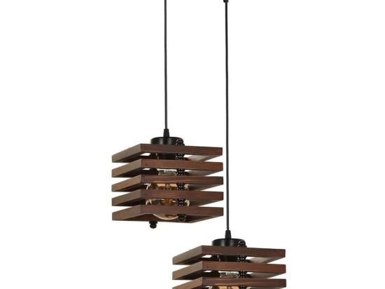 Φωτιστικό Οροφής Cara 534LUN3338 30x70cm 2xE27 40W Brown Opviq