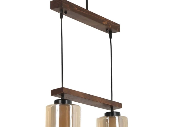 Φωτιστικό Οροφής David 534LUN3381 45x15x80cm 2xE27 40W Brown-Gold Opviq