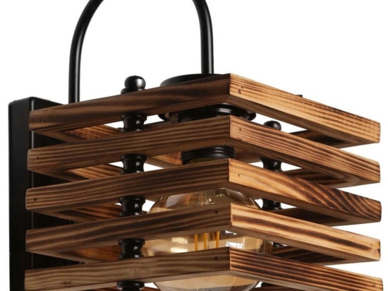 Φωτιστικό Τοίχου - Απλίκα Avni 534LUN3835 Φ18x27cm 1xE27 40W Black-Brown Opviq