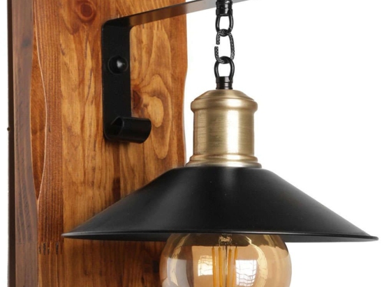 Φωτιστικό Τοίχου - Απλίκα 534LUN3841 15x26x28cm 1xE27 40W Multi-Black Opviq