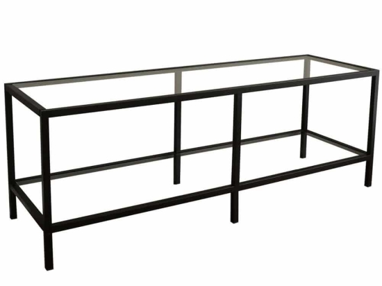 Έπιπλο Τηλεόρασης Basic 552NOS2219 130x40x45cm Clear-Black