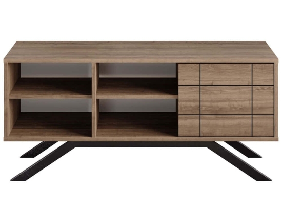 Έπιπλο Τηλεόρασης North 788DEC4036 130x58,6x38,6cm Walnut