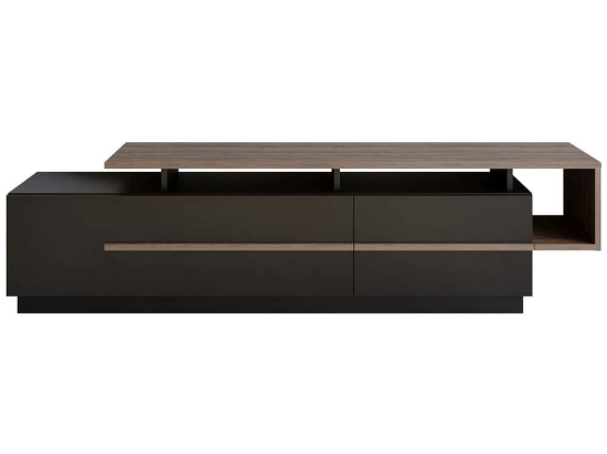 Έπιπλο Τηλεόρασης Pia 788DEC4039 180x38,9x46,4cm Black-Walnut