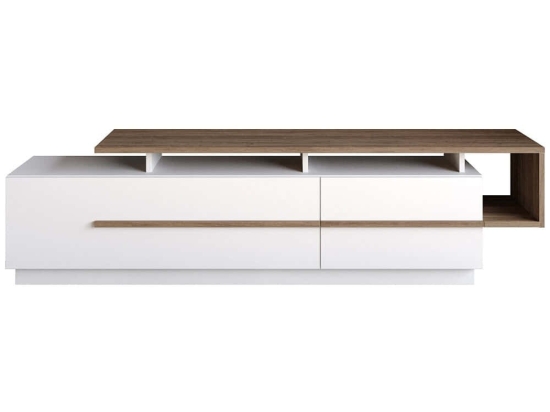 Έπιπλο Τηλεόρασης Pia 788DEC4040 180x38,9x46,4cm Walnut-White