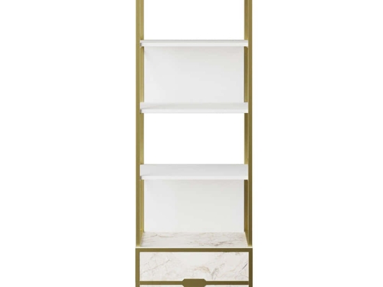Ραφιέρα Δαπέδου Frida 788DEC4050 59,3x35,2x191cm Marble Effect White-Gold