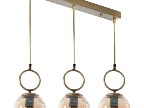 Φωτιστικό Οροφής - Ράγα Morino 846STL2815 55x16x70cm 3xE27 40W Gold Opviq