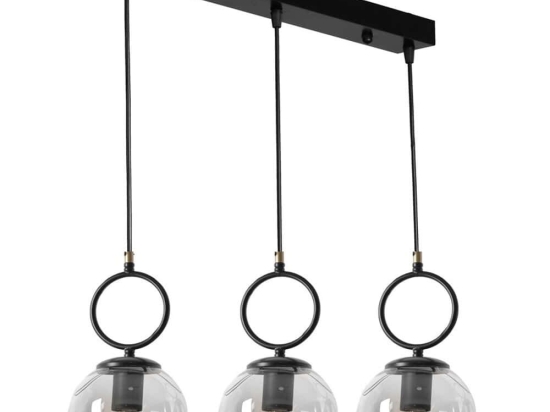 Φωτιστικό Οροφής - Ράγα Morino 846STL2822 55x16x70cm 3xE27 40W Black Opviq