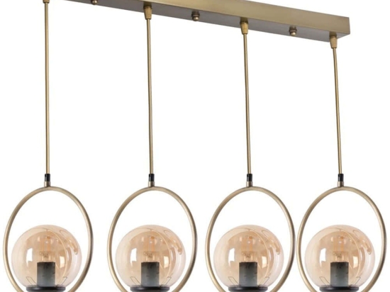 Φωτιστικό Οροφής - Ράγα Ring 846STL2837 65x30x70cm 4xE27 40W Gold Opviq