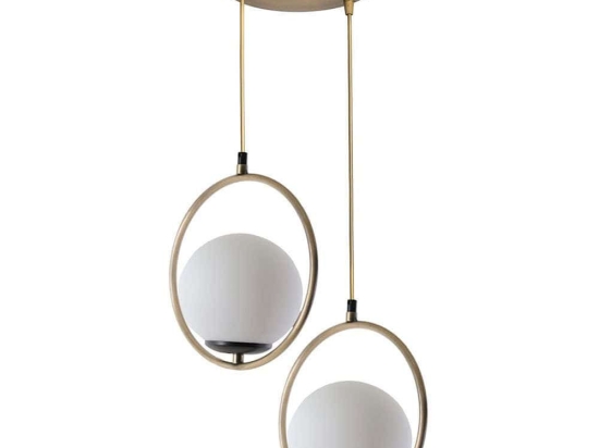 Φωτιστικό Οροφής Ring 846STL2846 Φ25x70cm 2xE27 60W Multi-Gold Opviq