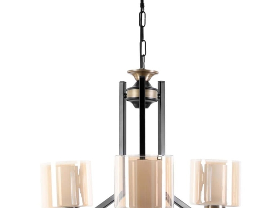 Φωτιστικό Οροφής Ruby 846STL2921 Φ55x75cm 3xE27 40W Black-Copper Opviq
