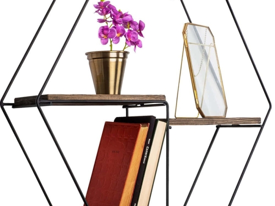 Ραφιέρα Τοίχου Narcissus 491CRT1104 60x15x60cm Walnut-Black