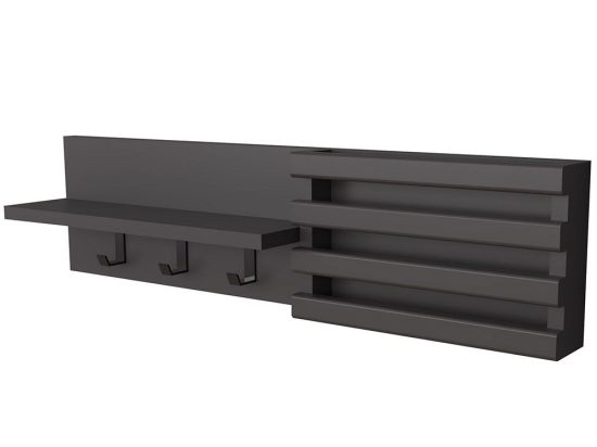 Κρεμάστρα Τοίχου Με Ράφι Huso 495SSE1117 80x11x20cm Anthracite