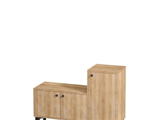 Έπιπλο Εισόδου Simon 393MRD1223 100x35x85cm Oak Πλαστικό,Μοριοσανίδα