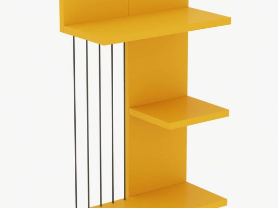 Ραφιέρα Τοίχου Kinik 854KLN1741 40x19x60cm Yellow