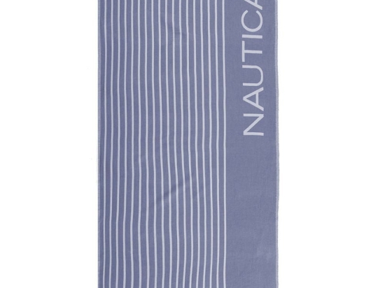 Πετσέτα Θαλάσσης - Παρεό Nau Stripe Denim Nef-Nef Θαλάσσης 90x170cm 100% Βαμβάκι