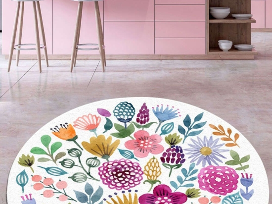 Χαλί Drenaj Çap Purple-Multi Conceptum Hypnose 200X200cm Round