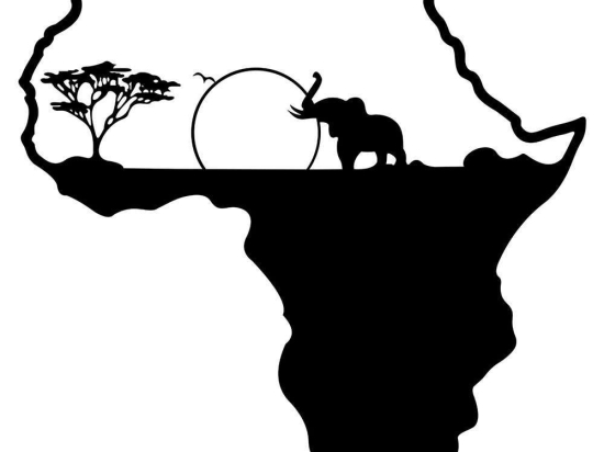 Διακοσμητικό Τοίχου African 279ENZ1272 55x57cm Black Wallity Μέταλλο
