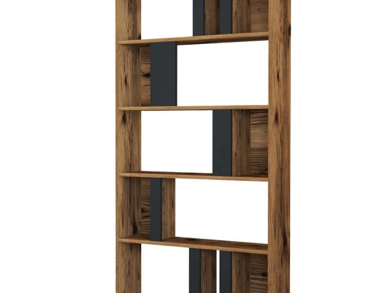 Βιβλιοθήκη Lima 845HCT3640 90x20x180cm Walnut-Anthracite