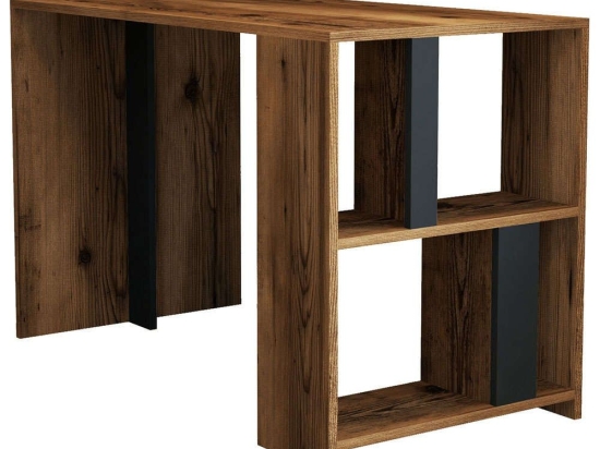Γραφείο Lima 845HCT3839 120x60x75,4cm Walnut-Anthracite
