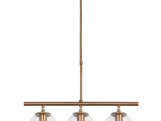 Φωτιστικό Οροφής - Ράγα Atmaca 942FLG1110 60x15x43/87cm 3xE14 15W Gold-Clear Opviq