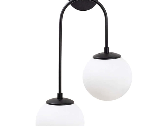Φωτιστικό Τοίχου - Απλίκα Jewel 942FLG2118 30x24x55cm 2xE14 15W Black Opviq
