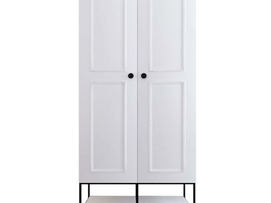 Ντουλάπα Δίφυλλη Martin 801CMY3435 84x50x200cm White Δίφυλλη