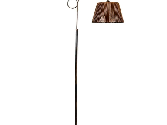 Φωτιστικό Δαπέδου Cardone 390FLH1137 30x162cm E27 60W Black-Gold Opviq