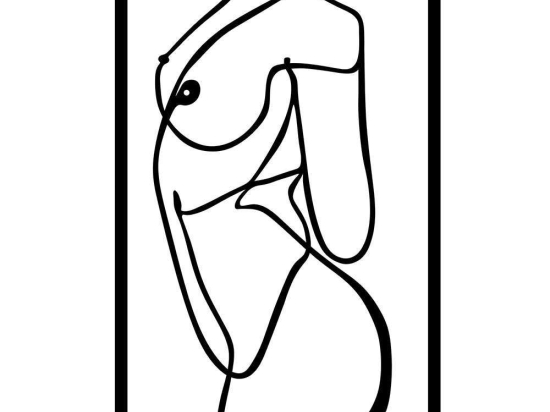 Διακοσμητικό Τοίχου Body 891TNL2048 42x70cm Black Wallity Μέταλλο