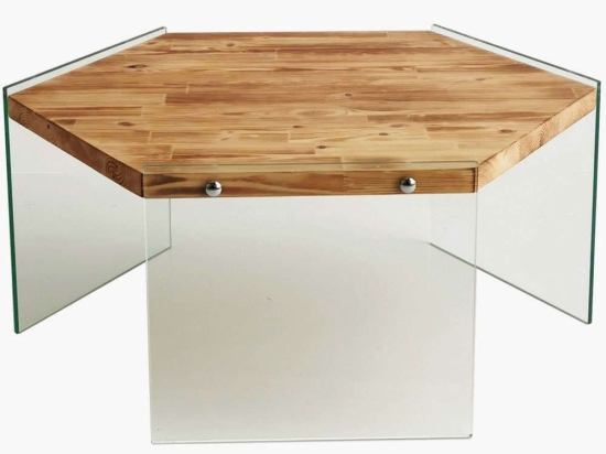 Τραπέζι Σαλονιού Hexagon 552NOS1426 80x70x35cm Oak