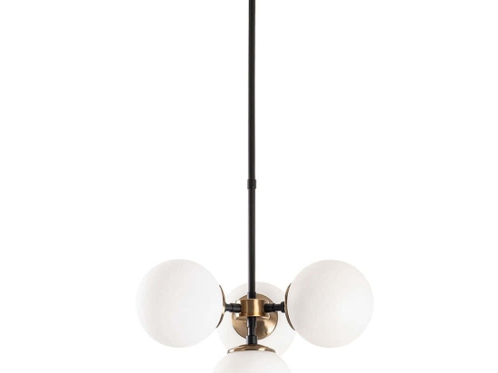 Φωτιστικό Οροφής Akkas 942FLG1162 43x43x47/89cm 4xE14 40W Black-Gold Opviq