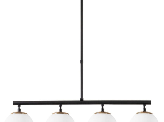 Φωτιστικό Οροφής - Ράγα Fazli 942FLG1190 70x15x43/87cm 4xE14 40W Black-White Opviq