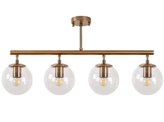 Φωτιστικό Οροφής - Πλαφονιέρα Fazli 942FLG1197 70x15x35cm 4xE14 40W Gold Opviq