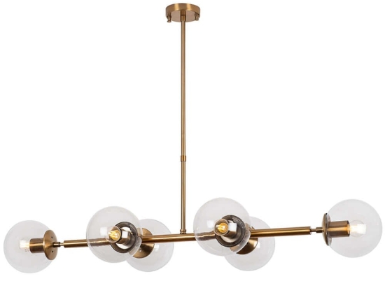Φωτιστικό Οροφής - Ράγα Fazli 942FLG1209 110x40x35/66cm 6xE14 40W Gold Opviq