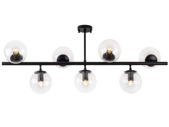 Φωτιστικό Οροφής - Πλαφονιέρα Fazli 942FLG1218 113x40x46cm 7xE14 40W Black Opviq
