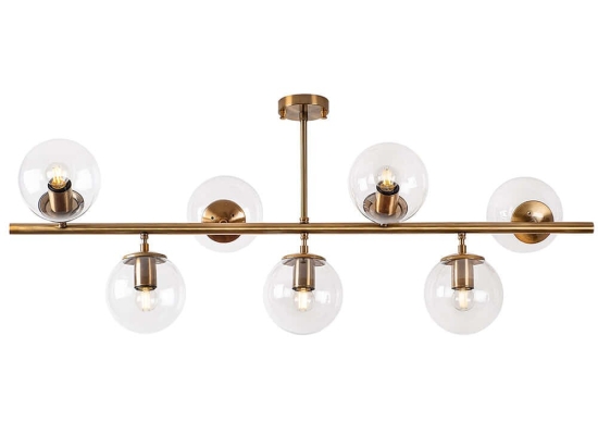 Φωτιστικό Οροφής - Πλαφονιέρα Fazli 942FLG1222 113x40x46cm 7xE14 40W Gold Opviq