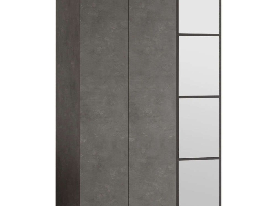 Ντουλάπα Τρίφυλλη 956LCS1701 103,8x5x183,8cm Anthracite-Grey Τρίφυλλη
